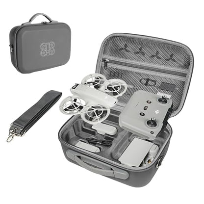 Carrying Case for DJI Neo Fly More Combo,PU Leather Shoulder Bag | Waterproof Storage Bag with Adjustable Strap for DJI Neo Drone, RC-N3/N2 Remote Controller, Battery, Charging Hub