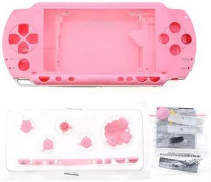 Full Housing Shell Case Cover with Button Set for PSP 1000 1001 Series Replacement (Pink) - color: Pink