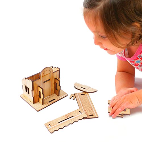 3D Wooden Puzzle, Mini DIY Model House Kit Educational Toys Jigsaw Puzzles Gift for Children and Adult