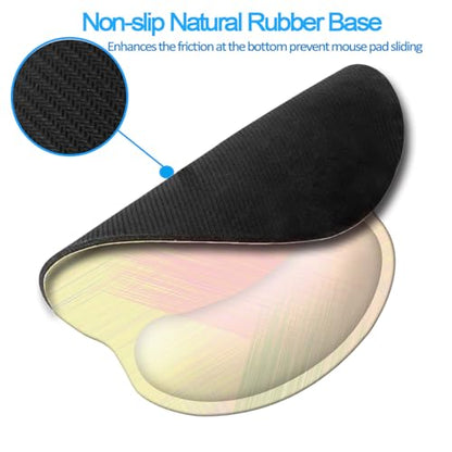 Ergonomic Memory Foam Wrist Support Mouse Pad Comfortable Padded Wrist Mousepads 9in X10in Pain Relief Desktop Mouse Mat (Fruit Green Pink Foam) - color: Fruit Green Pink Foam