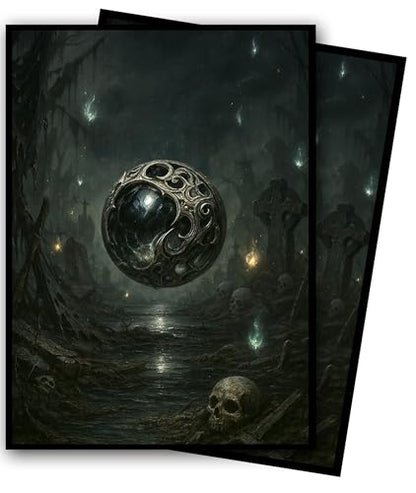 MTG Card Sleeves - Element Series (Earth/Fire/Wood/Water/Dark) - Ultra Clear Front & Matte Finish Back, 100 Count Standard Size Matte Art Sleeve for Magic The Gathering (Void's Gaze) - color: Umbra Sphere