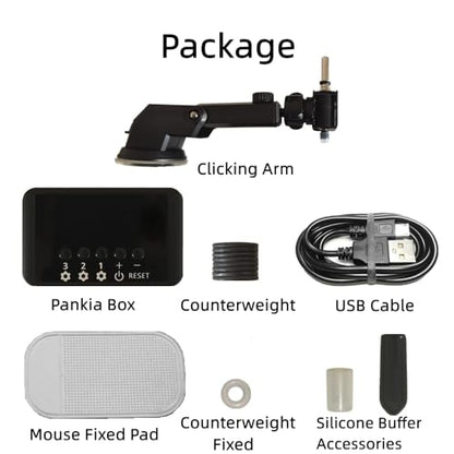 Pankia Box Physical Click Keyboard Auto Clicker Mouse Jigglier Simulated Finger Tapper Game Assistance Keep Computer Laptop Active - size: Full Keyboard Clicker