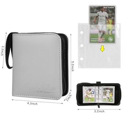 Trading Card Binder, Card Collection Binder Album Folder with 80 Side Loading Pockets, 1 Pocket Trading Card Album Folder for TGC,MTG, Baseball Cards, Yugioh - color: Z-silvery
