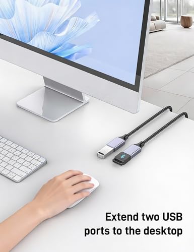 USB Y Splitter, 3.3FT USB Splitter 1 in 2 Out, A Male to 2 Female Extension Cable Support Charging and Data Transfer for Mac, Xbox, Laptop, Tablet, Smartphone Data Transmission. - size: 3.3FT