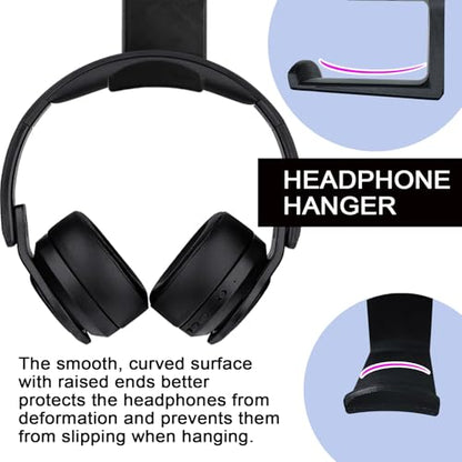 Under Desk Headphone Hanger Stand for SteelSeries Arctis Nova Pro Wireless Base Station with Dock–Arctis Pro Wireless NOVA Headphone Hanger Stand