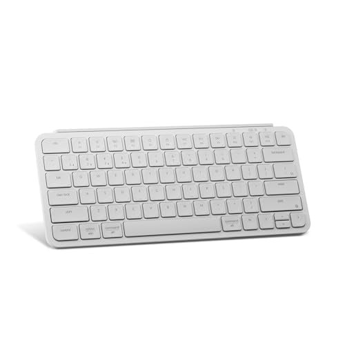 Keychron B1 Pro Ultra-Slim ZMK/Launcher Wireless Bluetooth 2.4 GHz/Wired Connection Keyboard for Mac Windows Linux - White - color: White