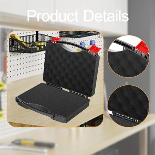 Tool Box Foam Interior with Handle Multipurpose,Container Hard Carrying Case Travel Equipment Case for Equipment Cameras, WL001