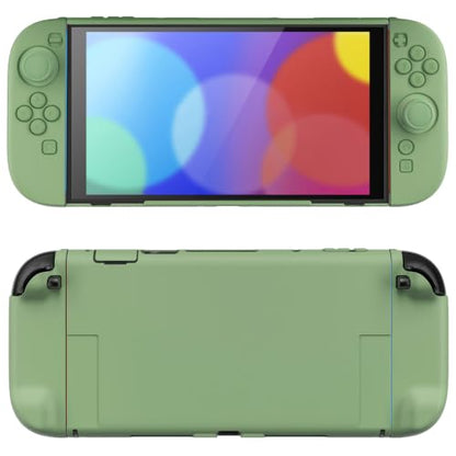 PlayVital Hard Case for Nintendo Switch 2 with Extra Stand & Thumb Grip Caps | Split Design, Dockable Protective Full-Body Shell Cover for Nintendo Switch 2 | Solid Color Series, Matcha Green - color: Matcha Green