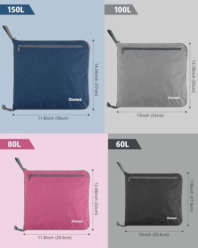 Gonex Large Foldable Travel Duffle Bag with Shoes Compartment, Packable Lightweight Water Repellent Duffel Bag for Camping Gym Weekender Bag - color: Dark Blue, size: 150L
