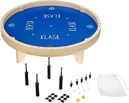 KLASK Game Spare Part Set 2.0 - for All KLASK Magnetic Tabletop Games | 5 white biscuits (magnets), 3 yellow balls & 1 striker, party game of skill, tournament ready, pub or family nights, ages 8+