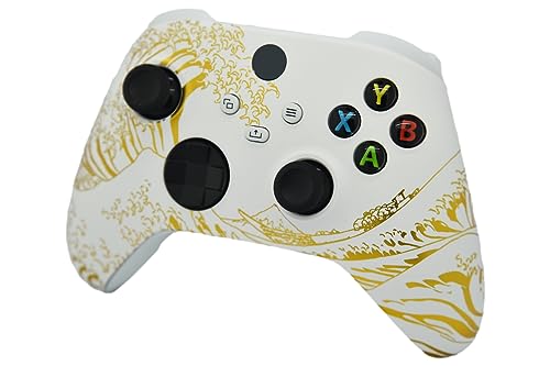 ProControllers LLC Hand Airbrushed Fade Custom Controller Compatible with Xbox Series X/S & Xbox One (Series X/S Gold Wave) - color: Series X/S Gold Wave