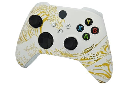 ProControllers LLC Hand Airbrushed Fade Custom Controller Compatible with Xbox Series X/S & Xbox One (Series X/S Gold Wave) - color: Series X/S Gold Wave