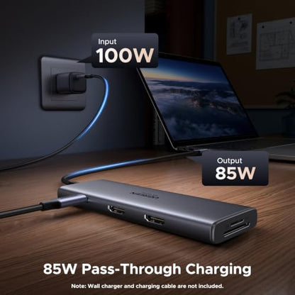 UGREEN USB C Docking Station Dual Monitor, 9-in-1 Aluminum Dock with 2xHDMI | Dual 4K@60Hz, 5Gbps USB-A&C Data Ports, 100W PD, SD/TF 170MB/s, Revodok Pro Laptop USB-C Dock for HP, Thinkpad, Dell and More
