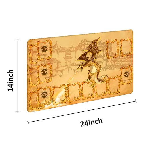 Playmat for Trading Card Game with 31 Damage Counters,Single Player Trainer Mat and Professional Storage Bag (Charizard) - color: Charizard