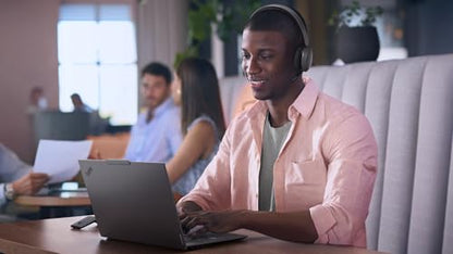 Lenovo ThinkPad Dual Mode Wireless ANC Foldable Headset 8550 (Aura Edition) – Sound by Bose, AI Noise Cancelling Mic, Microsoft Teams Certified, Bluetooth 5.3 - color: Thunder Grey, size: 2.20
