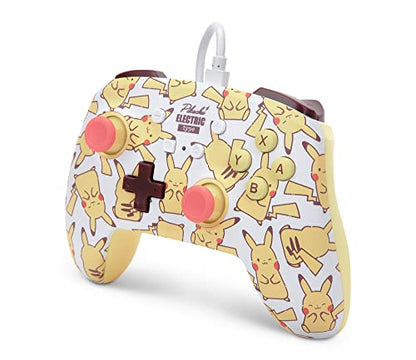PowerA Enhanced Nintendo Switch and Switch 2 Wired Controller – Pikachu Blush, Officially licensed - color: Pikachu Blush
