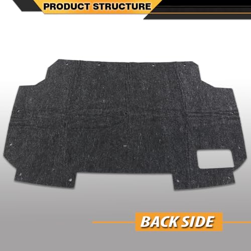 CNNELL Hood Insulation Pad with Clips Compatible with Ford F150 Bronco F250 F350 1987-1991 - style: 1987-1991 Ford F150