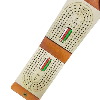 Travel Cribbage Board Game Set Portable Travel Games Includes Storage Space 1 Deck 6 Pegs of Cards and Instructions Classic Family Cribbage Game Ideal for Family Fun and Entertaining - color: 1pack