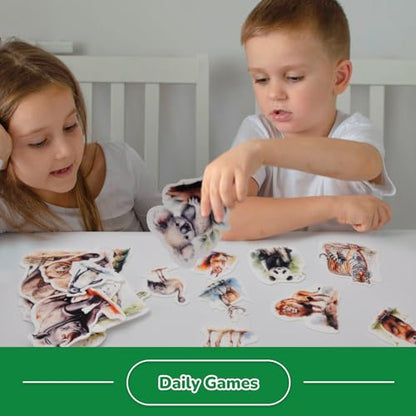 CHEFAN Jungle Animal Felt Board Story Pieces, Flannel Figures Precut Graph Wild Zoo Animals Themed for Preschool Early Learning Storytelling - 24 Pcs - color: C-animals