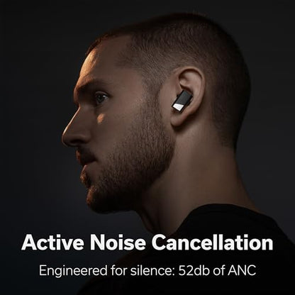 Status Pro X Wireless Earbuds, Triple Speaker Driver, Hi-Res Audio with LDAC, 52dB ANC, 6 Beamforming Mics with VoiceLoom AI for Clearest Calls (Black Alloy) - color: Onyx