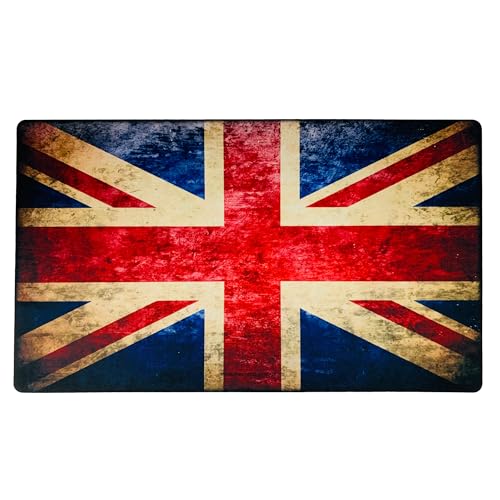 Max Protection Trading Card Playmat for TCG Card Games, 24x14 Inch, Design Mat for Dice Rolling (British Union Jack) - size: British Union Jack