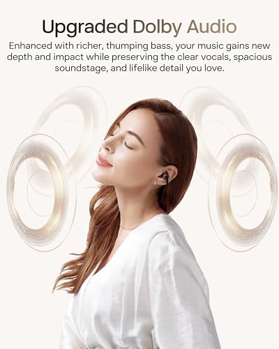 SHOKZ OpenDots 2 Open-Ear Clip-On Earbuds with Upgraded Dolby Audio, 3-Mic Clear Calls, Rich Bass, Up to 40 Hrs of Audio, Wireless Charging, Interchangeable Left/Right Earbuds, IP57, Bluetooth 6.1 - color: Black