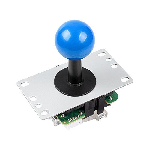 Gamelec Arcade Game Buttons and Joystick Controller Kit for Raspberry Pi and PC Games,1x 5 Pin Joystick and 10x LED Illuminated Push Buttons DIY Kits for Mame,PC and Raspberry Pi 2 3 (Blue)