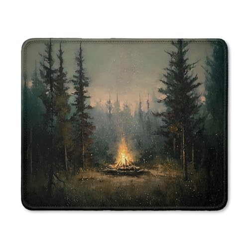Vintage Moody Forest Camping Mouse Pad, Camping Lovers Camper Gifts, Rustic Pine Tree Campfire Mouse Pad for Home Office Computer Gaming Desk Essentials, 9.5x7.9 Inch - color: 24Child