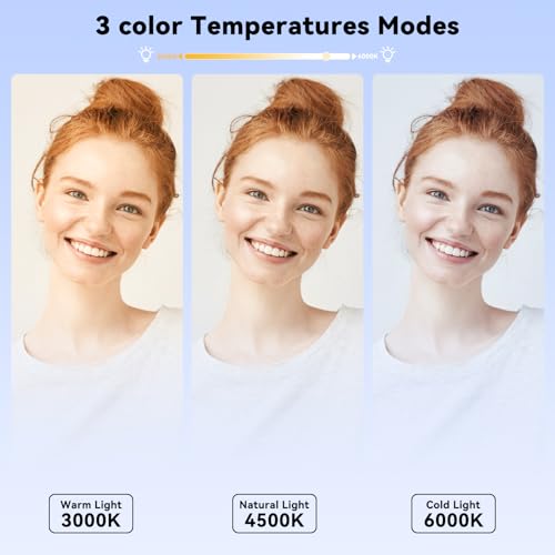 Takerers Video Conference Lighting, Webcam Light with Remote & Touch Control, 3 Color Temperature, 10 Level Brightness, Zoom Light for Computer, Video Calls, Live Streaming, Podcast, Studio (2-Pack) - size: 2-Pack
