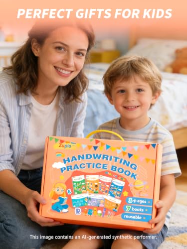 Magic Grooved Writing Practice for Kids Ages 3-8, Reusable Workbooks | Handwriting for Preschool Learning, Letters Numbers Math & Drawing Tracing Books with Disappearing Ink Pens, Educational Gift