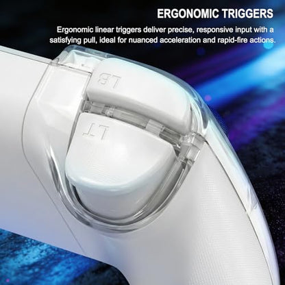 Joso Phone Controller for iPhone (All Model) & Android, Enhanced Grip, Case-Friendly Wireless Mobile Gaming Controller with 7 Color Lights, Turbo, 6-Axis, Dual Vibration - size: Wireless