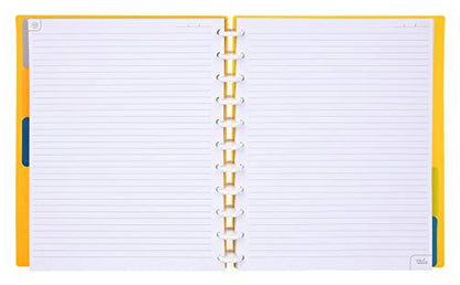 Talia Discbound Notebooks, Planner, Customizable, (BBQ Mustard, Letter (8.5in x 11in)) - color: Bbq Mustard, size: Letter (8.5in x 11in)