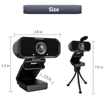 USB-C 1080P Webcam Compatible with Switch 2/ PC - Streaming Camera for Zoom/Teams/Skype, Plug&Play PC/Mac/Laptop - color: Black-USB C