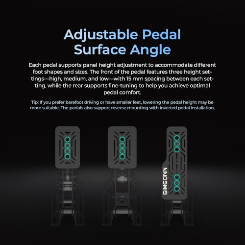 SIMSONN PRO X Ultra Sim Racing Pedals PC Racing Simulator Load Cell HE Hydraulic Pedals Support Haptic Reactor (PRO X Ultra P3-H3) - color: PRO X Ultra P3-H3
