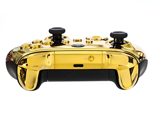 Crazy Controllerz Customz Series Custom Wireless Controller for Xbox One Series X S PC - Gold Chrome Design - color: XS GOLD CHROME