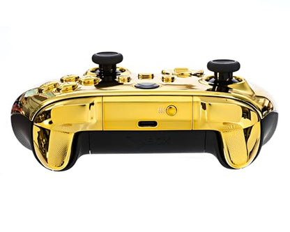 Crazy Controllerz Customz Series Custom Wireless Controller for Xbox One Series X S PC - Gold Chrome Design - color: XS GOLD CHROME