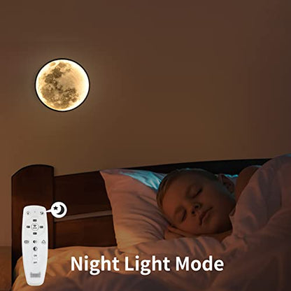 QIYIMEILUX Dimmable Moon Wall Sconce Plug in Modern LED Wall Light with Remote Control 9.5inch 15W Black Wall Lamp Indoor Wall Mounted Lighting Ceiling Light Fixture for Living Room Bedroom - color: 9.5in Moon Black