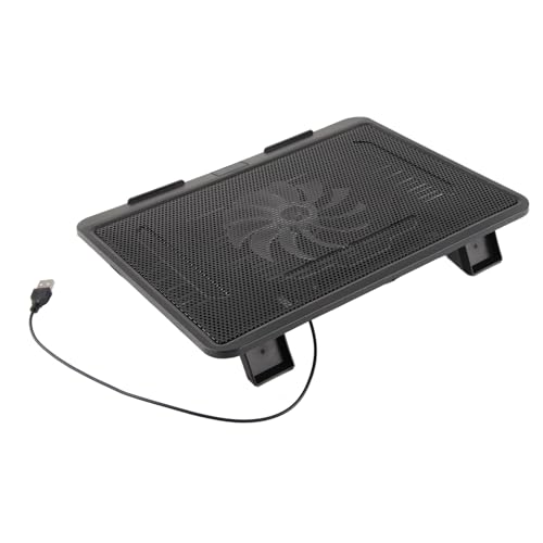 SUNGOOYUE Laptop Cooler Cooling Pad with Super Quiet Fan Ergonomic Stand USB Hub for Gaming Movies Black