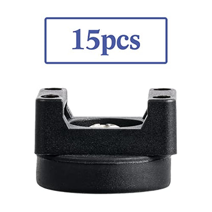 Yookeer 15 Pcs Magnetic Zip Tie Mount Base Black Magnetic Cable Clips Wire Holder Multipurpose Cable Ties Management Base Electrical Supplies for Wire (22 mm) - size: 22 mm
