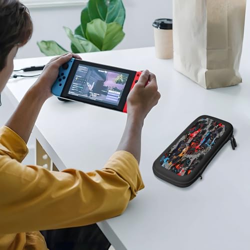 ZZhua Monster Truck Car Carrying Case Compatible With Nintendo Switch/Switch Oled Protective Hard Shell Travel Pouch 10 Game Cartridges
