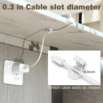 Cord Organizer 6 Pack Magnetic Cable Clips Smooth Adjustable 1s Lock Cable Management Clips Adhesive Wire Holder Keeper Organizer for Car Home Office Desk Accessory