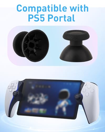 TOMSIN Joystick Replacement for PlayStation Portal, Original Thumbsticks Analog Thumb Sticks Parts with Tool for PS5 Portal (2PCS) - Black