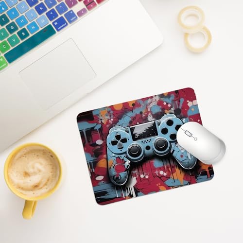 hold fizz Gaming Mouse Pad, Small Cool Gamer Mouse Pad, Gaming Mousepad Accessories for Desk, Laptop, Office, Computer, 9.5x7.9 Inch - color: gamepad blue