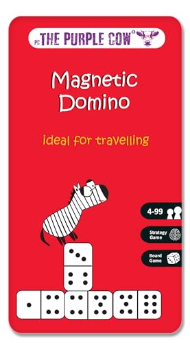 Magnetic Travel Dominoes Game - Car Games , Airplane Games and Quiet Games - color: Red