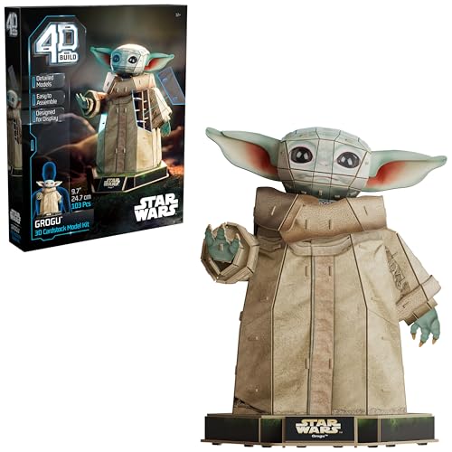 4D Build, Star Wars Grogu 3D Model Kit, Star Wars Collectibles & Desk Decor, Adult Puzzle, Building Toys, 103 Pieces, 3D Puzzles, Gift Ideas for Ages 12 & Up - style: Grogu 103 pcs