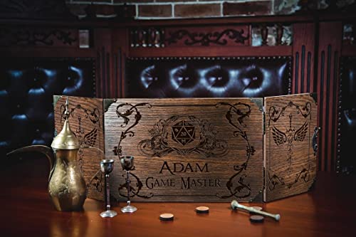 Personalizable Game Master Screen made for Board Role Playing Game - Wooden Handcrafted GM Screen Set - DM Gift Idea - Gifts for Him and Her (Personalizable) - color: Personalizable