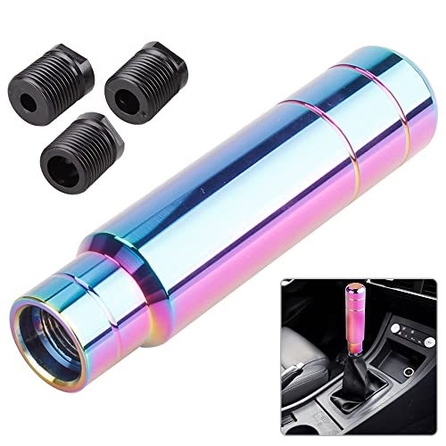 BARTOO Aluminum Alloy Heavy Weighted Shifter Knob, 5" Auto Gear Shift Knob, Car Gear Lever Stick Shifter Handle,with 3 Threaded Adapters M8 M10 M12,Fit Most Automatic Manual Vehicle(Neo) - color: Neo