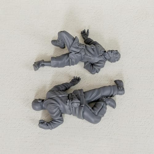 AUSPDICE Corpses Set, Unpainted DND Miniatures, Tabletop RPG Props-AS685 | 28mm Scale Fantasy Corpse Miniatures with Wooden Cart for Dungeons and Dragons, TTRPG Role Playing Accessory for DMS