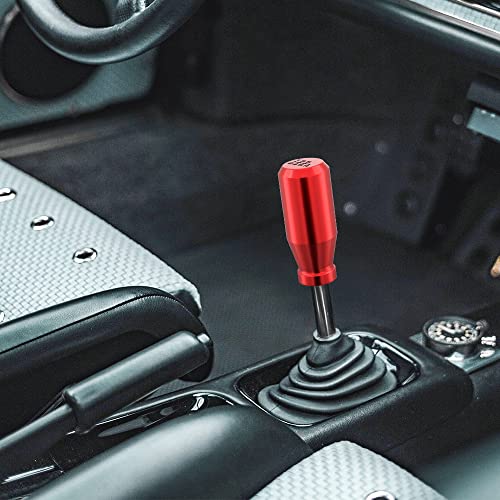 Red 6 Speed Weighted Manual Automatic Gear Shifter Shift Knobs Lever with 4 Metal Adapters Fit Compatible with Manual Cars Most Automatic Cars - color: AAL-R-04-02