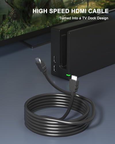 Dock Station for Switch/Switch OLED, Replacement 3-in-1 TV Dock Set with Original IC Module, AC Charger & High-Speed HDMI Cable for 1080P HD Output & Console Charging（Not Compatible with Switch 2）